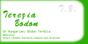 terezia bodon business card